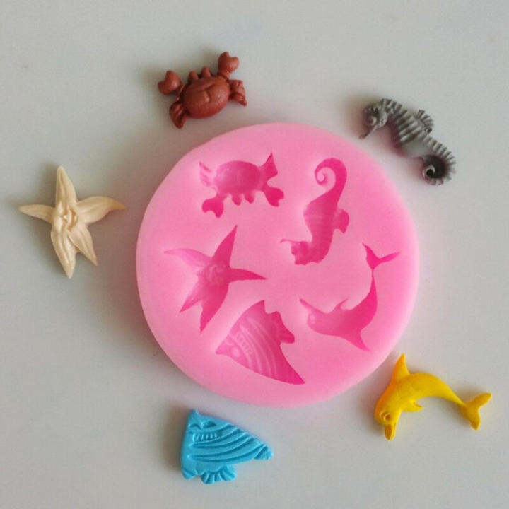 silicone-fondant-mold-for-baking-chocolate-candy-molds-for-baking-sea-animals-silicone-mold-sea-shell-fondant-mold-specimen-display-mold-epoxy-mold-silicone-molds-resin-molds