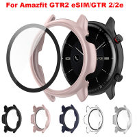 สำหรับ Huami Amazfit GTR2 ESIM Drivers By เต็มรูปแบบฝาครอบป้องกันเปลือกกระจกเทมเปอร์ปกป้องหน้าจอสำหรับ Amazfit GTR2e SIM ฝาครอบ