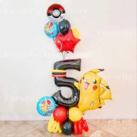 22pcs/set TAKARA TOMY Pokemon Balloons Garland Arch Kit Pikachu Foil Globos Boys Birthday Party Baby Shower Decorations Air Ball