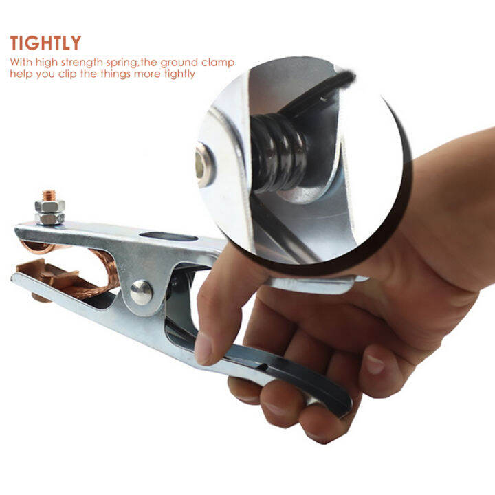 300A/500A Welding Ground Clamp Welding Electrode Holder Earth Ground Cable Clip For Welding