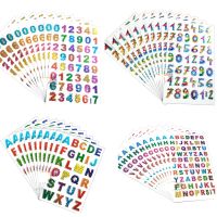 10 Sheets Kids Stickers Cartoon English Alphabet Letters Number Stickers Educational Toys For Girl Boy Back To School