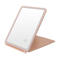 Smart Folding Makeup Mirrors Travel Makeup With LED Light Up Mirror USB Vanity Desktop Cosmetic Make Up Mirror Lady Girls Gifts