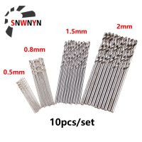 10Pcs/Set 0.5mm 0.8mm 1.5mm 2.0mm HSS High Speed Steel Mini Drill Twist Drill Bits Set For Woodworking Plastic And Aluminum