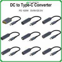 CLMXCA 5/9/20V DC เป็น Type C Converter PD 100W 5.5X2.5 7.4X0.6มือถือมืออาชีพโทรศัพท์แล็ปท็อปสายชาร์จสำหรับ Lenove/HP Samsung สำนักงานบ้าน