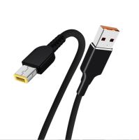 1.8m 65W USB PD Male to Square Slim Tip Laptop Power Charging Supply Cable for Lenovo Thinkpad E440 E450 E550 E560 T430 T440S