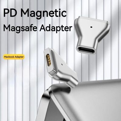 100W Aluminum USB Type C Magnetic PD Adapter for Magsafe 1 2 MacBook Air Pro Led Indicator Fast Charging Magnet Plug Converter