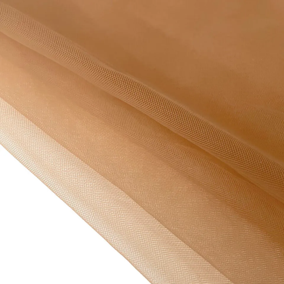 1 Yard Brown Nude Nylon Tulle Fabric Super Soft Fine Mesh DIY