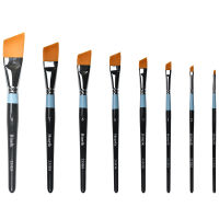 8PCLot 233DS High Quality Taklon Hair Wooden Handle Watercolor Acrylic Artist Art Paint Brush