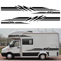 【LZ】 1 set striped caravan RV side door body stripe graphic sticker decal DIY camping trailer boat decoration vinyl car accessories