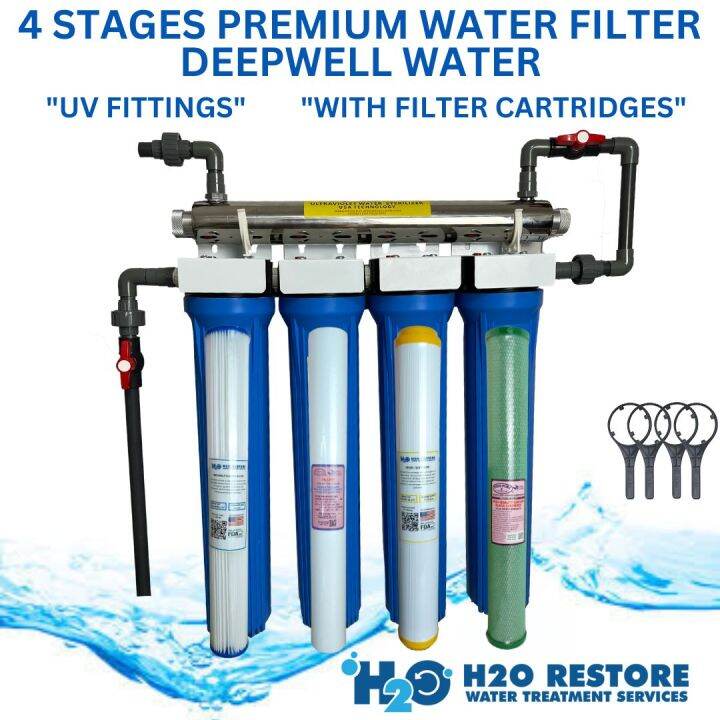 Water Filter 4 Stages Premium For Deepwell Water ideal for Residential