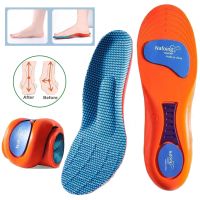 【jw】⊙❐  Palmilhas de Corrida Desportiva para Homens Sapatos Flat Foot Arch Suporte Ortopédicas Mulheres Almofada Massagem Absorção Choque