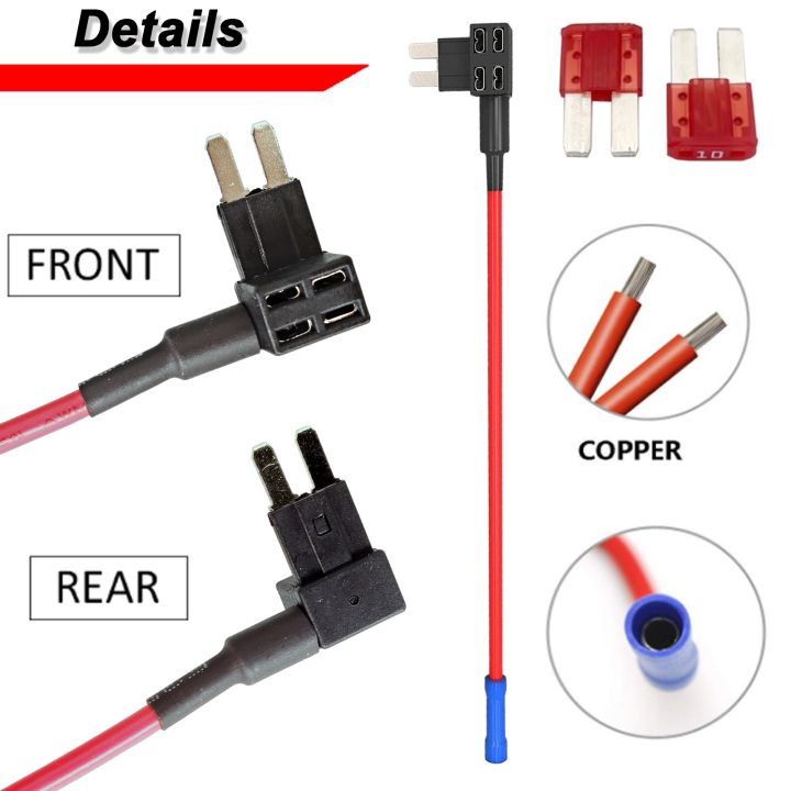 jw-5-pack-12v-car-add-a-circuit-piggy-back-fuse-16awg-10a-2-holder-small-extractor