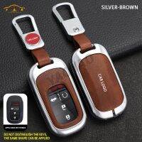 【LZ】◎❖◙  Liga de zinco Couro Key Holder Fob Cover Case Keychain Acessórios do carro do esporte Fit para Honda Civic SI Accord CR-V EX Pilot 2023 2022