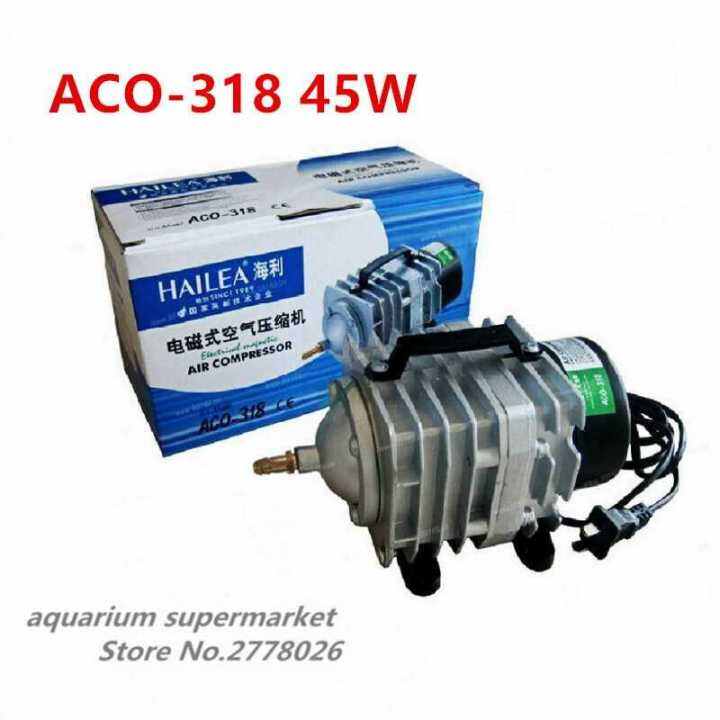 Pompa Aerator Akuarium Kompresor Udara Aquarium 45W - ACO-318 | Lazada ...