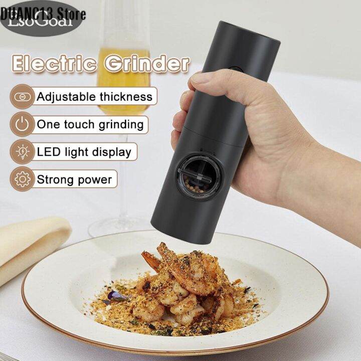 DUANC13 Store EsoGoal Electric Grinder Pepper Grinder Kitchen Sea Salt