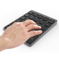 ~ win Aluminum Alloy 28 Keys Wireless Bluetooth Numeric Keypad Ultra-thin Mini Numpad