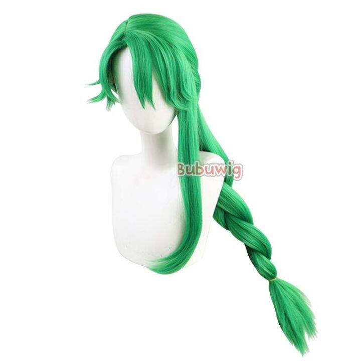 （Cos wig）Hair Genshin Impact Baizhu Cosplay Wigs Women Halloween 90cm