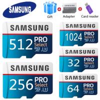 ?COD + FREE + Ready Stock?Samsung PRO Micro Class10การ์ด SD 1024GB 512GB 256GB การ์ดหน่วยความจำ Micro TF การ์ดคุณภาพสูง + อะแดปเตอร์