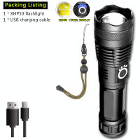 Most Powerful LED Flashlight L2 XHP70 Outdoor LightingTactical Torch USB Rechargeable P50+COB Lamp 4 models Ultra Bright Lantern