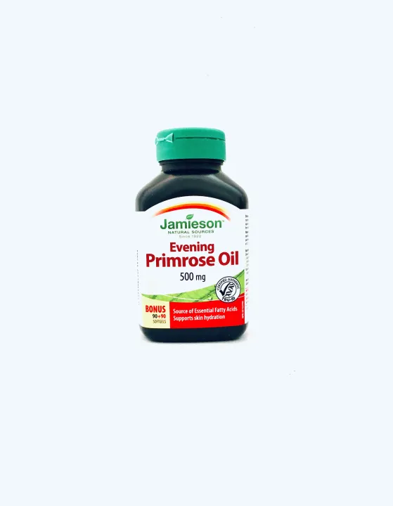 JAMIESON EVENING PRIMROSE OIL 500 mg ( BONUS 90+90= 180 SOFGELS ) MADE