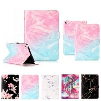 【cw】 For Apple iPad Mini 4 Cover Case Marble Print Smart Wallet PU Leather Stand Protective Mini4 With Card Slots 1