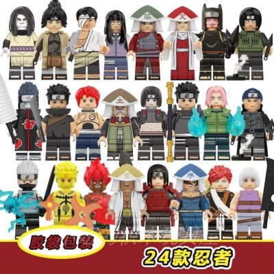 LEGO Minifigure Fire Phantom Ninja Uchiha Sasuke Uzumaki Naruto Six Spots Building Blocks Boy Assembling Toys 【AUG】