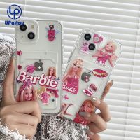 เคส UPaitou สำหรับ A17 A78 OPPO A77 A17k A77s A57 A76 A96 A16 A16s A16k A15 A5s A9 A54 6Z A94 A95เคสมือจับสำหรับโทรศัพท์มือถือ A53 A32 A15s Reno 8T A55 A52การ์ดตุ๊กตาบาร์บี้สีชมพูใสปกป้องกันเนื้อนิ่ม TPU