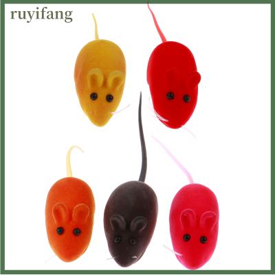 ruyifang 1pcs Little Mouse ของเล่นแมวเสียงสมจริงสัตว์เลี้ยงของเล่นหนูสำหรับแมวของเล่นเมาส์