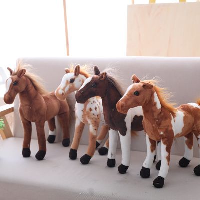 Kado Ulang Tahun Pacar ของเล่นคาวาอี้สำหรับเด็กตุ๊กตาตกแต่งบ้านตุ๊กตาหนานุ่มม้าจำลองการ์ตูนที่สร้างสรรค์น่ารัก