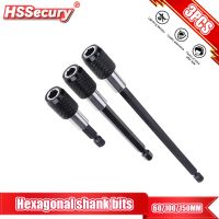 [Old A Hardware] 1/2/3Pcs Hex Shank Batch Head Extension Magnetic 1/4 Quot; Quick Transfer Electric ไขควงสว่านอุปกรณ์เสริม Self Locking Rod Tools