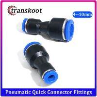 【☼】 Hiba eStore 2Pcs 4Mm/6Mm/8Mm/10Mm Hole To O.D Pneumatic Air พลาสติก Fast Quick Coupling ตรงลด Union Fitting