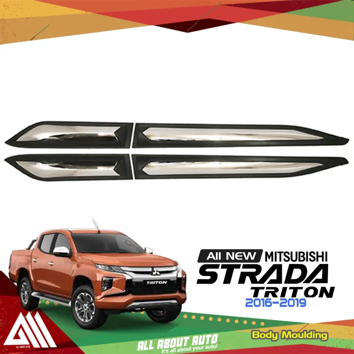 Mitsubishi Strada Triton 20162019 Side Body Moulding (Two Toned