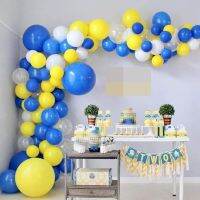 Royal Blue Yellow White Balloons Arch Kit Baby Shower Ballon Garland Boys First Birthday Party Kids Wedding Decor Helium Globos Balloons