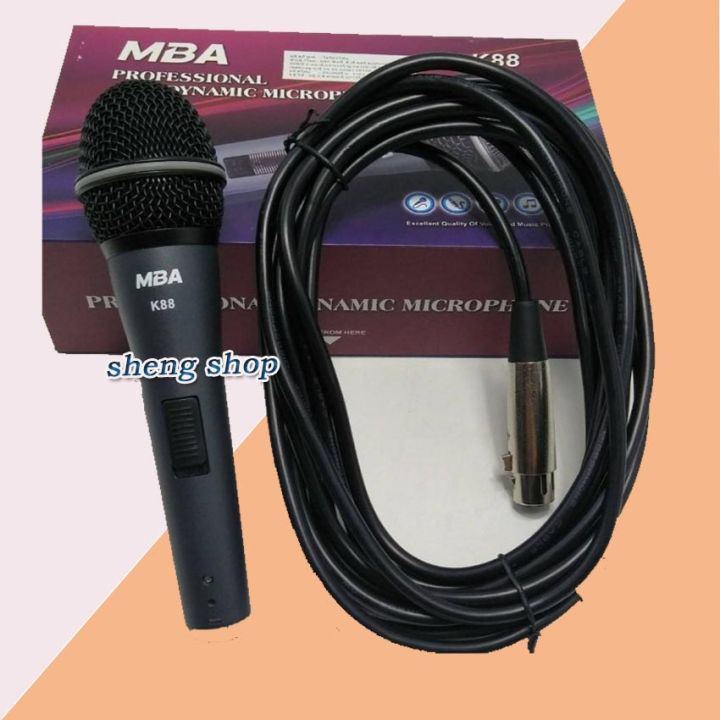 ไมค์สาย-ไมโครโฟน-microphone-mbaไมค์สาย-ไมโครโฟน-รุ่น-k-88-ยี่ห้อ-mba-สาย-4-เมตร-สินค้าพร้อมส่ง-ใช้ดี-เป็นที่นิยม