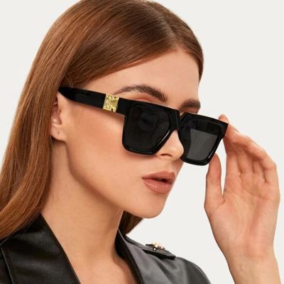 Oversize Square Sunglasses Woman Fashion Retro Gradient Sun Glasses Female Black Big Frame Glasses Vintage Eyewear UV400