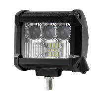 12V LED Motosikal สปอร์ตไลท์ไฟหน้า Memandu Lampu Kabut Kerja Cahaya จักรยานกีฬาแบบคู่ AtV Skuter Offroad Lori Kereta SUV