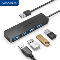 ACASIS ฮับ USB 3.0 4 พอร์ต พร้อม พาวเวอร์ซัพพลาย Micro USB OTG สำหรับแล็ปท็อป PC อุปกรณ์เสริมคอมพิวเตอร์