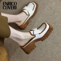 ℗ 2023 Spring Summer Square Toe British Toe-Covered Half Slippers Women Thick-Soled Outer Sandals Mules