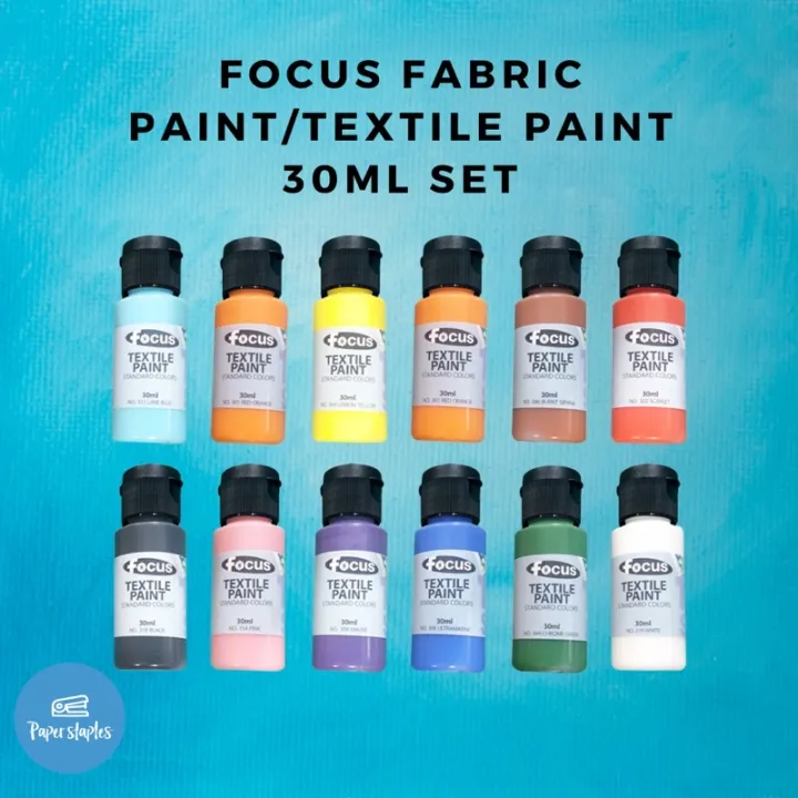 Focus fabric paint textile paint (12 colors) Lazada PH