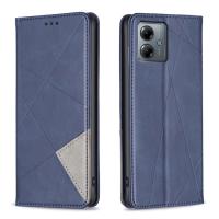 Hzsunsky เคสโทรศัพท์แม่เหล็ก,สำหรับ Motorola Moto G14 4G ลายสี่เหลี่ยมขนมเปียกปูน