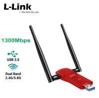 L-Link 1300Mbps อะแดปเตอร์ Wifi ไร้สายอินเทอร์เน็ตเครื่องอุปกรณ์เชื่อมต่อกับ Wifi USB3.0การ์ดเน็ตเวิร์กสำหรับ PC แล็ปท็อป Dual Band 2.4G/5.8Ghz เสาอากาศ5Dbi