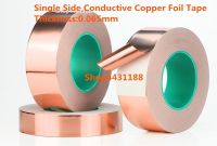 25m/50m 5/8/10/12/15/18/20/25/30/40/50mm Single Side Conductive Copper Foil Tape Strip Adhesive Shielding Heat Resist Tape Adhesives  Tape