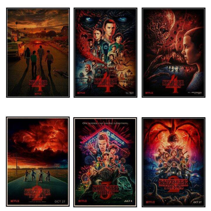 Stranger Things Poster Season 4 3 2 1 Characters Posters TV Movie Kraft ...