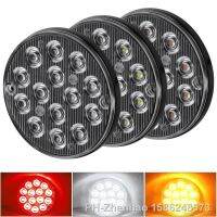 【CW】◆∏♣  2pcs 3 inch aluminum Round Tail Fso Flash Lights Truck Side Strobe Emergency Warning Car Traile