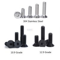 Allen Key Head Din7991 M2 M2.5 M3 M4 M5 304 Stainless Steel 10.9 12.9 Black Hex Socket Flat Countersunk Head Screw Bolt L 3-50mm