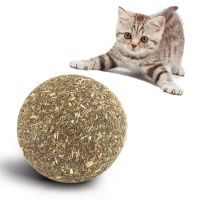 Natural Catnip Balls Removes Hair Balls To Promote Digestion Cat Grass Cat Mint Rotatable Wall Stick-on Ball Pet Toys Snack