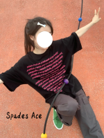 Spades Ace เสื้อครอป เสื้อยืด ชุดเซ็ทผู้หญิง ทันสมัย ทันสมัย สบายๆ สบาย WMY23A0XMI 43Z231026