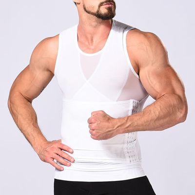 Mens New Shape Body and Mind Tummy Control Shapewear Tummy Control Slimming Corset Breathable Mesh Waist Trainer Tops