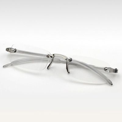 Men Women Lightweight Clear Rimless Resin Reading Glasses +1.00 to +4.00 D34