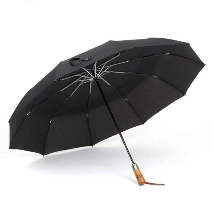 xiaomi-automatic-umbrella-rain-double-layer-windproof-men-business-style-big-umbrella-115cm-large-golf-umbrellas-wooden-10k